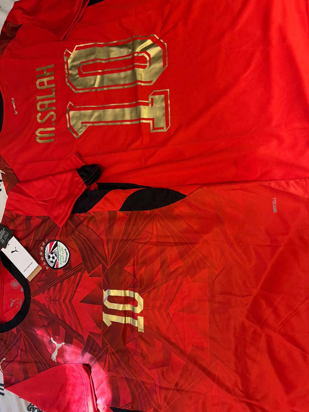 Puma EGYPT National Team MOHAMMAD SALAH Men's JERSEY Red M,L,XL,2X New with tags - Picture 2 of 7